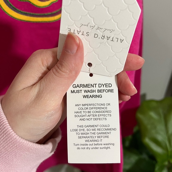 Nirvana Hoodie pink from Altar’d State NWT size XS/S oversized - Picture 2 of 6